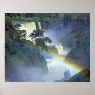 Poster África, Etiópia, Rio Nilo Azul, Catarata.