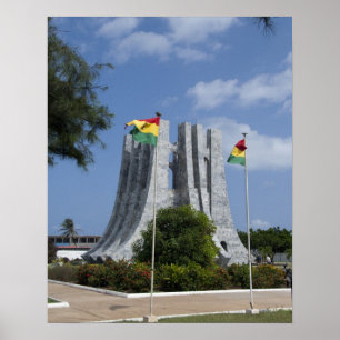 Poster África, Gana, Acra. Mausoléu de Nkrumah, final 3