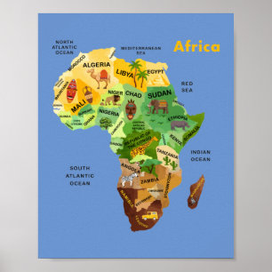 Poster Africa Map artwork