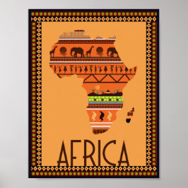 Poster África - Mapa