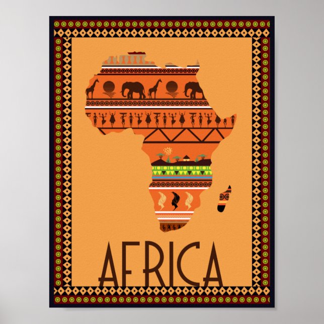 Poster África - Mapa (Frente)