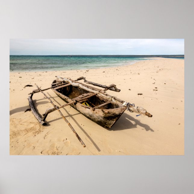 Póster África, Moçambique, Ilha Mogundula (Frente)