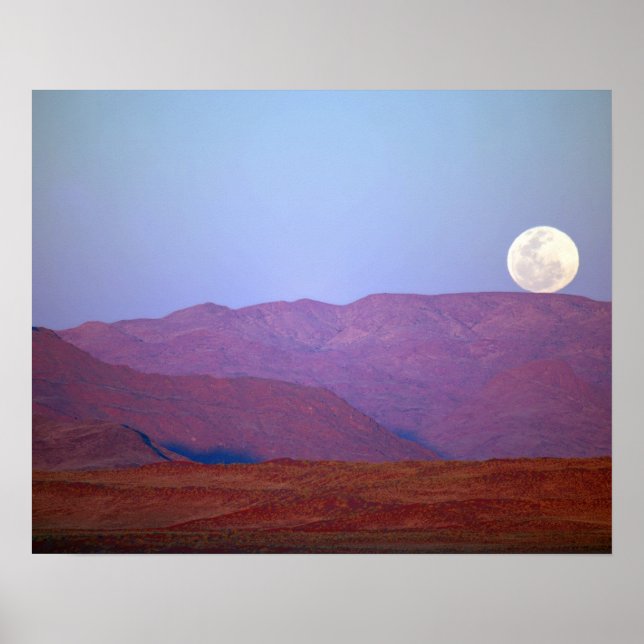 Póster África, Namíbia, Sossusvlei. Lua de cheio descansa (Frente)