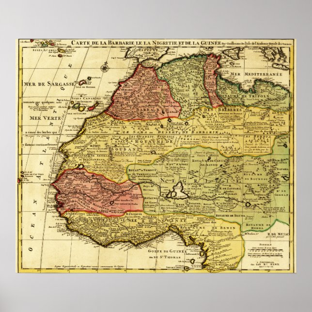 Póster África OcidentalMapa PanorâmicoÁfrica Ocidental 2 (Frente)