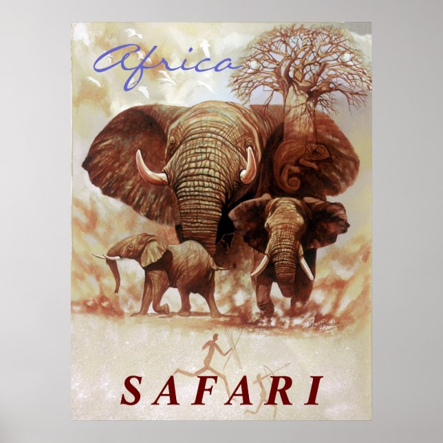 Poster África Safari - Estudo Ele (Frente)