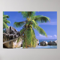 África, Seychelles, Ilha La Digue. Granito