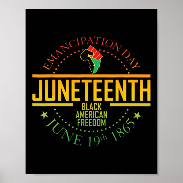 Poster African American Freedom Black History Junho 19 (Frente)