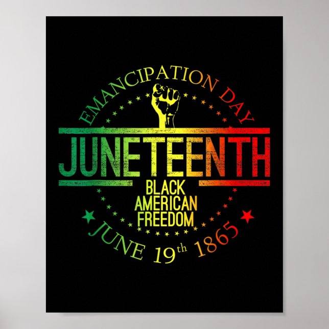 Poster African American Freedom Black History junho 19 6 (Frente)
