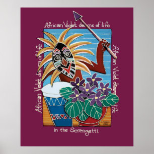 Poster African Violet in Serengetti