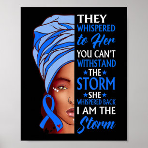 Poster African Woman Afro I Am The Storm Ataxia Awareness