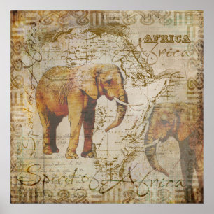 Póster Africano Elephants.jpg