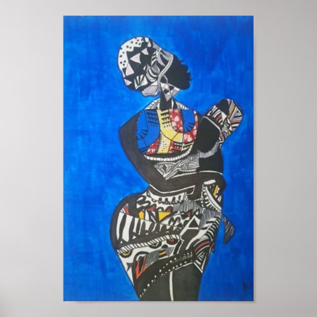 Poster afrika blue (Frente)