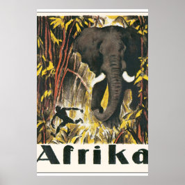 Póster Afrika Viagens vintage