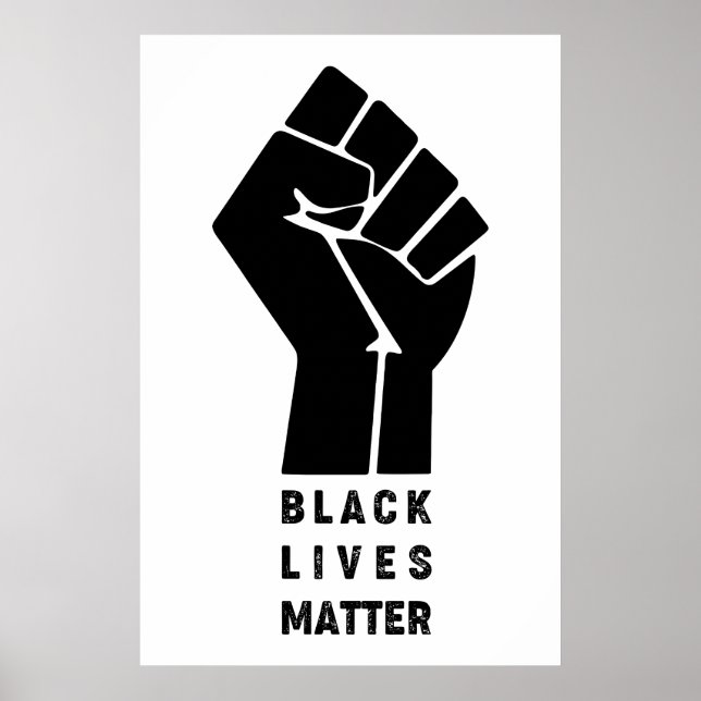 Poster afro american fist black lives matter symbol prote (Frente)