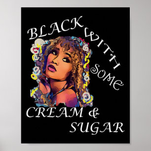 Poster Afro-Americana de Arte Gráfica Cita Mulher Negra