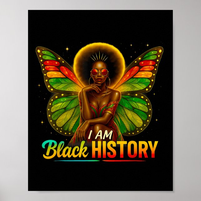 Poster Afro-Americana Garota Negra (Frente)