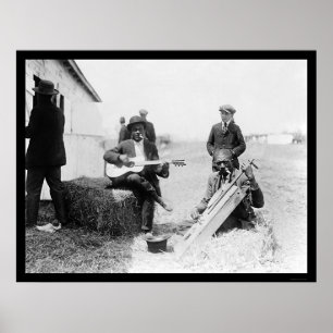 Póster Afro-americanos com Kazoos e um Violão 1914