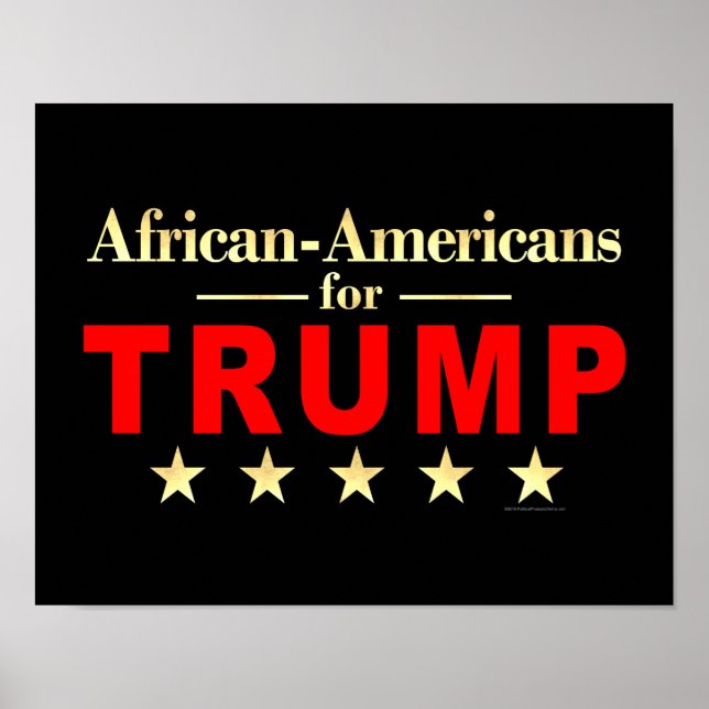 Poster Afro-americanos por Donald Trump 2024 (Frente)