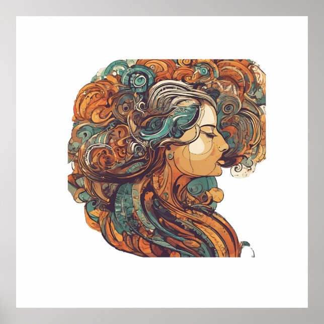 Poster Afro Boho Queen - Colorida Artística (Frente)