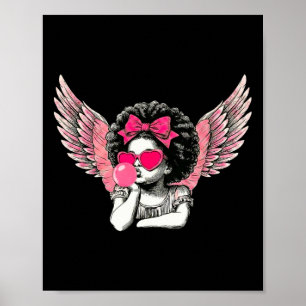 Poster Afro Cupido De Óculos De Sol Soprando Chiclete Val