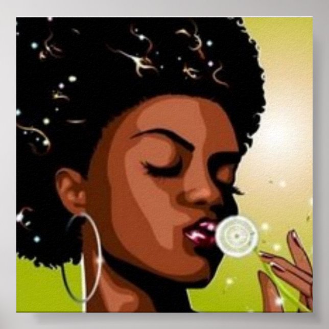 Póster afro girl (Frente)