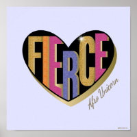 Afro Unicorn Fierce Heart Design