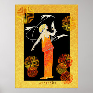 Poster Afrodite ERTE (alterada artisticamente) Pôster