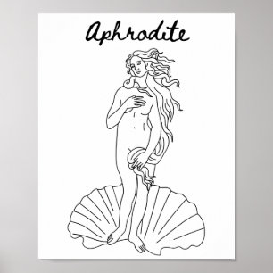 Poster Afrodite - Vênus - Deusa Grega da Beleza