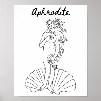 Poster Afrodite - Vênus - Deusa Grega da Beleza