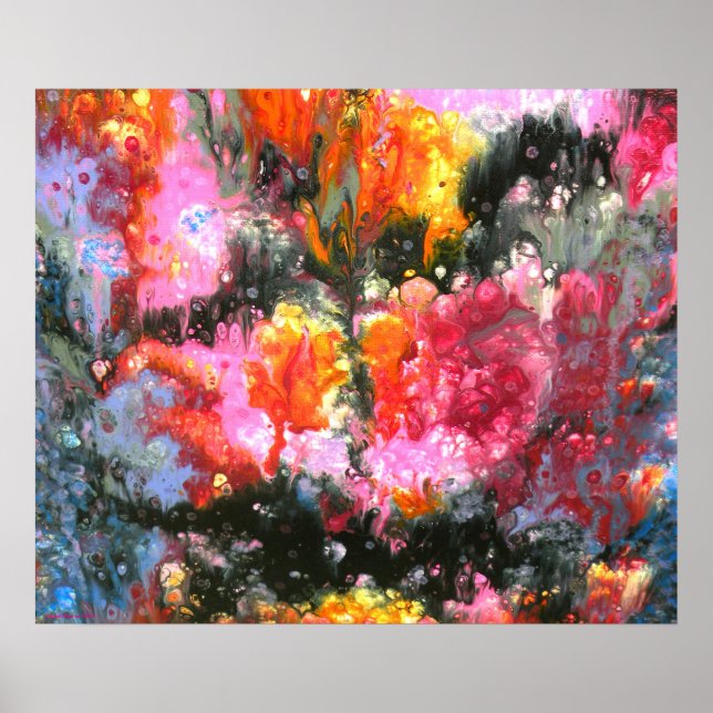 Poster "After rain sunset window", abstract, psychedelic (Frente)