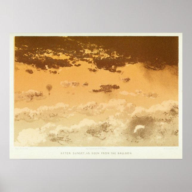 Poster After sunset, as seen from the balloon. (Frente)