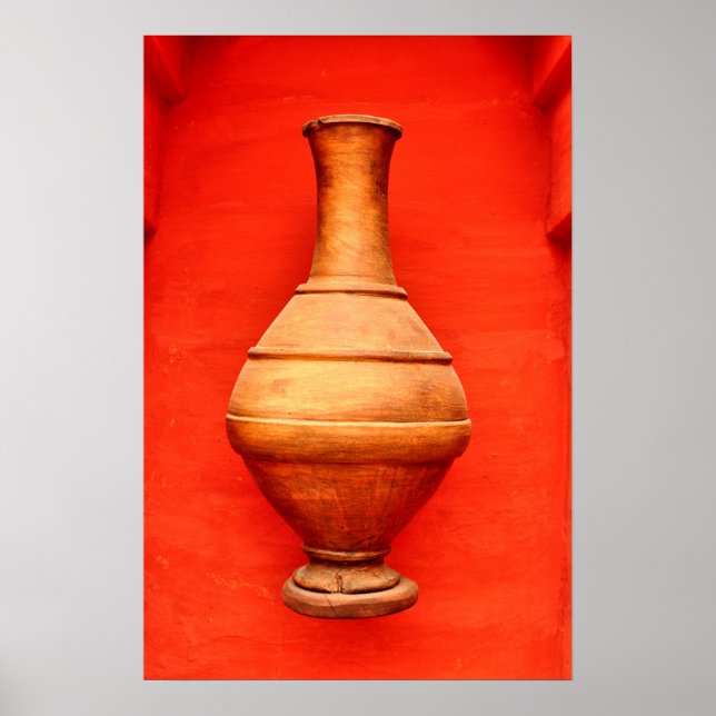 Poster agadir morocco medina wood vase jar islâmica folia (Frente)