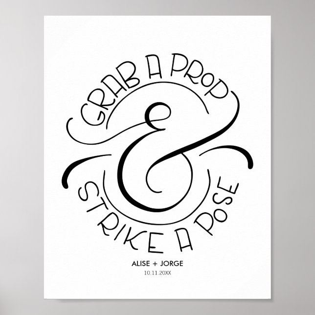 Poster Agarre um protetor e faça uma pose - Photobooth (Frente)