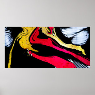 Poster Agate Crystal. Ouro, design artístico. A
