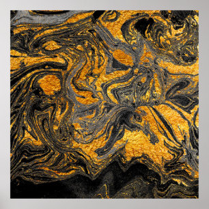 Poster Agate Crystal. Suminagashi Moderno Futuro. Swir