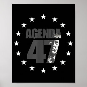 Poster Agenda 47 Campanha Patriótica de Reeleição de Trum