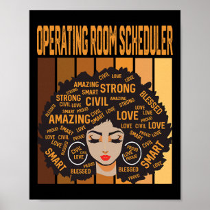 Poster Agendador de Sala de Operações Poderoso Mês da His
