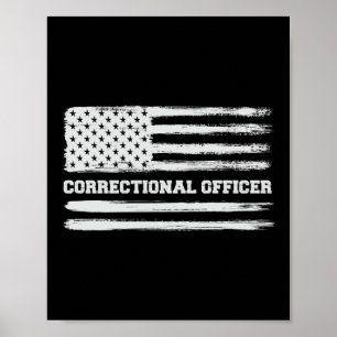 Poster Agente corretor americano Flag Thin Silver