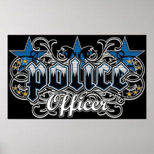 Póster Agente da polícia decorativo
