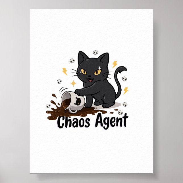 Poster Agente do Caos Gato Preto (Frente)