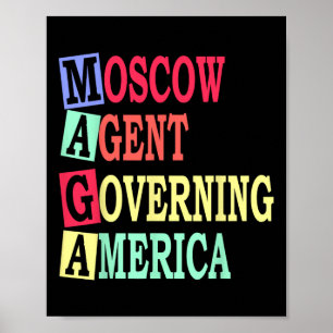 Poster Agentes de Moscou Governando a América Russa Anti
