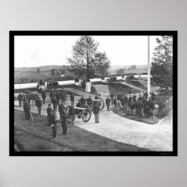 Poster Agentes e Homens em Fort Stevens, DC 1865 (Frente)