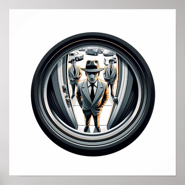 Poster Agentes nas Cinzas à porta | Fisheye (Frente)