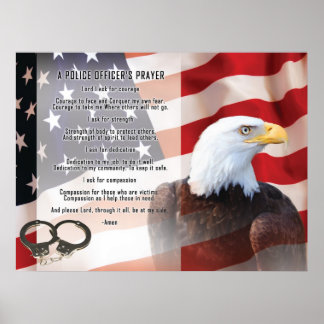Póster Agentes Policiais Rezam