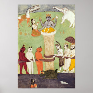 Póster Agitação do mar do leite, 15o-17o século