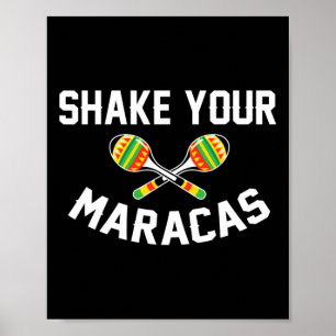 Poster Agite Seu Maracas Para Camisa Cinco De Mayo Party