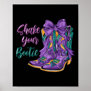 Poster Agite sua bota Mardi Gras Boot Mardi Gra