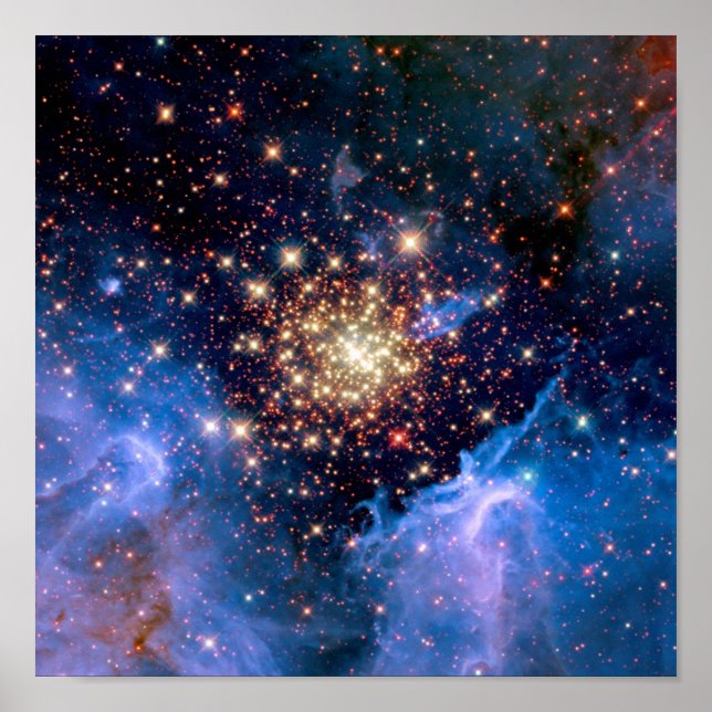 Póster Aglomerado de estrelas NGC 3603 - Foto do Espaço d (Frente)