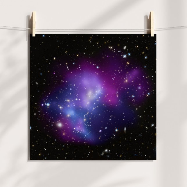 Poster Aglomerado de Galáxias Roxo 12 x 12 (Purple Galaxy Cluster 12 x 12 Poster)