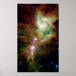 Póster Aglomerado de Neve e Nebulosa de Cone